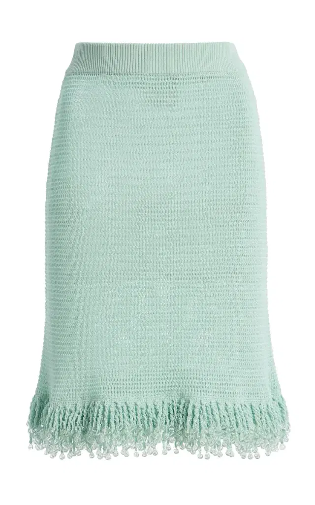 Paris Georgia Fringe Cotton Midi Skirt