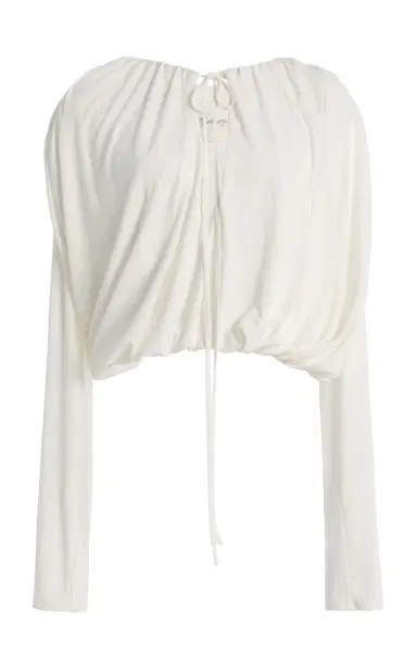 Paris Georgia Olive Ruched Top | Thumbnail 1 Paris Georgia Olive Ruched Top | Thumbnail 1