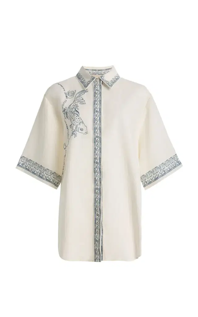ALÉMAIS Lucky Printed Linen Shirt