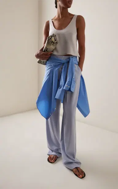 LESET Barb Scoop Satin Tank Top | Thumbnail 2 LESET Barb Scoop Satin Tank Top | Thumbnail 2