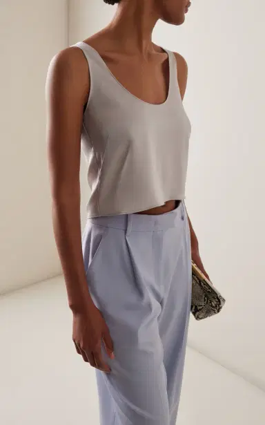LESET Barb Scoop Satin Tank Top | Thumbnail 3 LESET Barb Scoop Satin Tank Top | Thumbnail 3