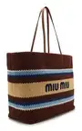 Miu Miu Raffia-Effect Woven Tote Bag | Thumbnail 3 Miu Miu Raffia-Effect Woven Tote Bag | Thumbnail 3