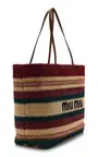 Miu Miu Raffia-Effect Woven Tote Bag | Thumbnail 3 Miu Miu Raffia-Effect Woven Tote Bag | Thumbnail 3