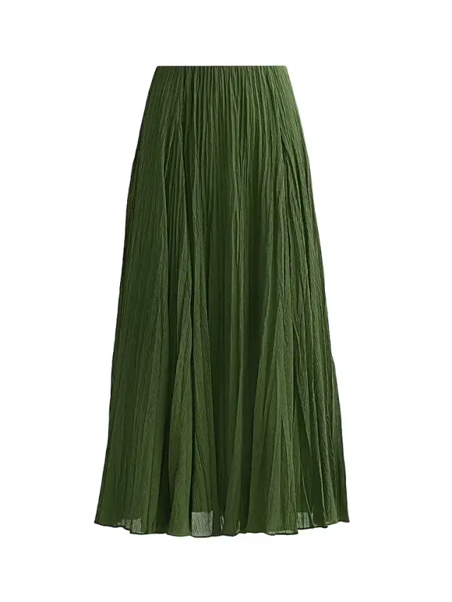 Vince Women's Crinkled Cotton-Blend Maxi Skirt - Herb