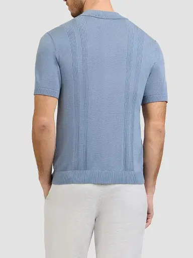 Onia Men's Rib-Knit Polo Shirt - Lagoon - Size XXL | Thumbnail 3 Onia Men's Rib-Knit Polo Shirt - Lagoon - Size XXL | Thumbnail 3