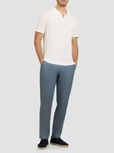 Onia Men's Rib-Knit Polo Shirt - Ivory - Size XXL | Thumbnail 2