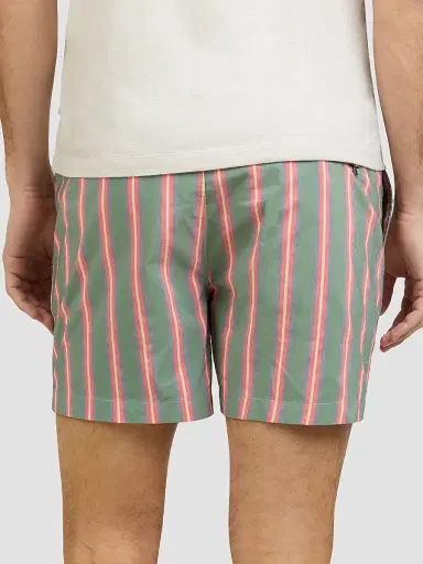 Onia Men's Charles Striped 5'' Swim Trunks - Green Multi | Thumbnail 3 Onia Men's Charles Striped 5'' Swim Trunks - Green Multi | Thumbnail 3