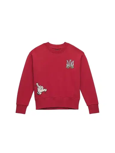 AMIRI Little Kid's & Kid's Logo Crewneck Sweatshirt - Ruby - Size 4 | Thumbnail 1 AMIRI Little Kid's & Kid's Logo Crewneck Sweatshirt - Ruby - Size 4 | Thumbnail 1