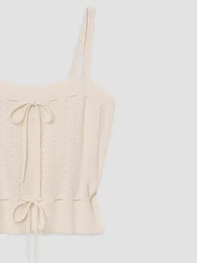 Frame Women's The Cashmere Charm Crop Tank - Cream - Size XL | Thumbnail 7 Frame Women's The Cashmere Charm Crop Tank - Cream - Size XL | Thumbnail 7