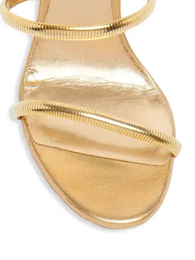 Rene Caovilla Women's Leather & Copper Snake Strap Sandals - Gold | Thumbnail 4 Rene Caovilla Women's Leather & Copper Snake Strap Sandals - Gold | Thumbnail 4