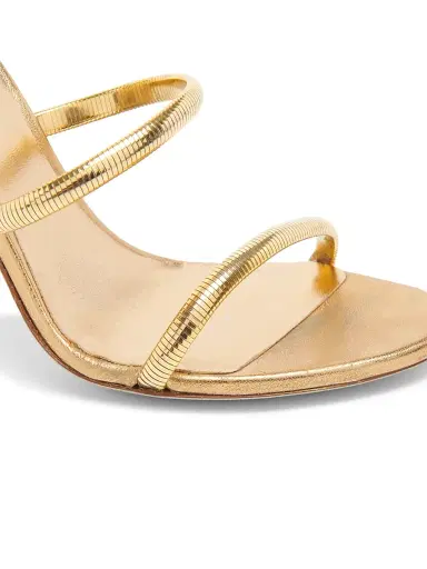 Rene Caovilla Women's Leather & Copper Snake Strap Sandals - Gold | Thumbnail 5 Rene Caovilla Women's Leather & Copper Snake Strap Sandals - Gold | Thumbnail 5