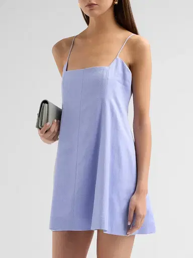 Brandon Maxwell Women's The Zinnia Wool-Silk Trapeze Minidress | Thumbnail 4 Brandon Maxwell Women's The Zinnia Wool-Silk Trapeze Minidress | Thumbnail 4