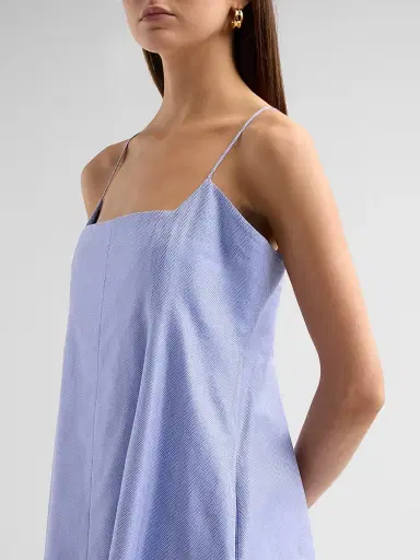 Brandon Maxwell Women's The Zinnia Wool-Silk Trapeze Minidress | Thumbnail 5 Brandon Maxwell Women's The Zinnia Wool-Silk Trapeze Minidress | Thumbnail 5