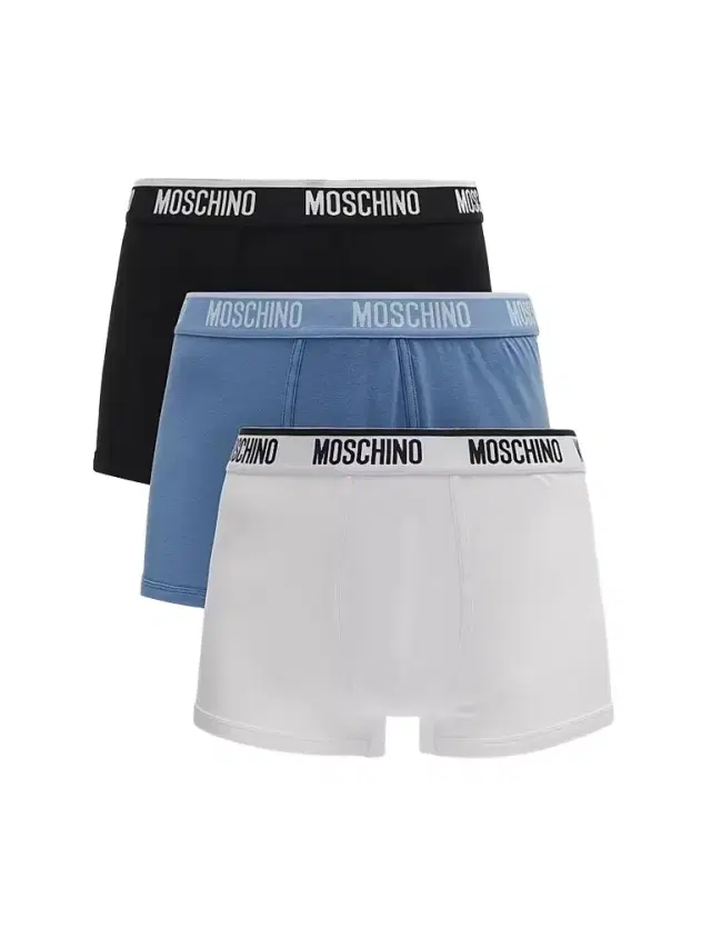 Men's Basic Logo Stretch-Jersey Trunk Brief 3-Pack - Multi Blue