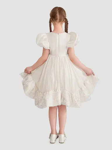 Tulleen Little Girl's & Girl's Aurora Dress - Cream | Thumbnail 4