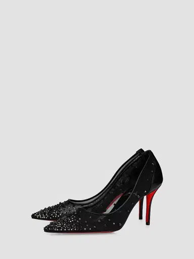 Christian Louboutin Women's Miss Z Degrastrass Perla Pumps - Black - Size 12 | Thumbnail 2