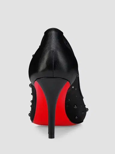 Christian Louboutin Women's Miss Z Degrastrass Perla Pumps - Black - Size 12 | Thumbnail 3
