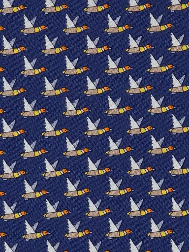 Ferragamo Men's Flying Mallards Silk Tie | Thumbnail 4