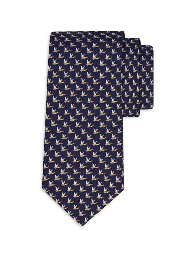 Ferragamo Men's Flying Mallards Silk Tie | Thumbnail 1