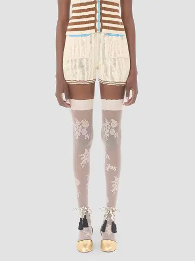 Valentino Garavani Women's Cotton Shorts - Birch - Size Large | Thumbnail 3
