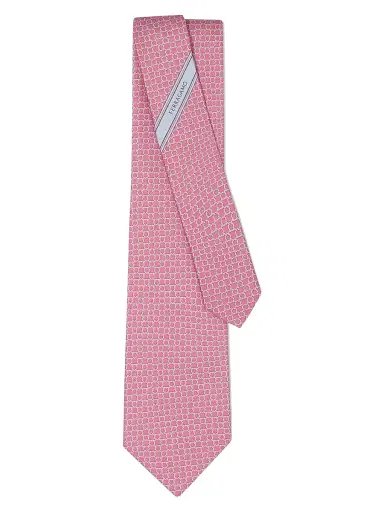 Ferragamo Men's Interlocking Gancini Silk Tie | Thumbnail 2 Ferragamo Men's Interlocking Gancini Silk Tie | Thumbnail 2