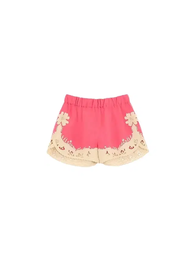 Valentino Garavani Women's Embroidered Couture Linen Shorts - Coral Beige