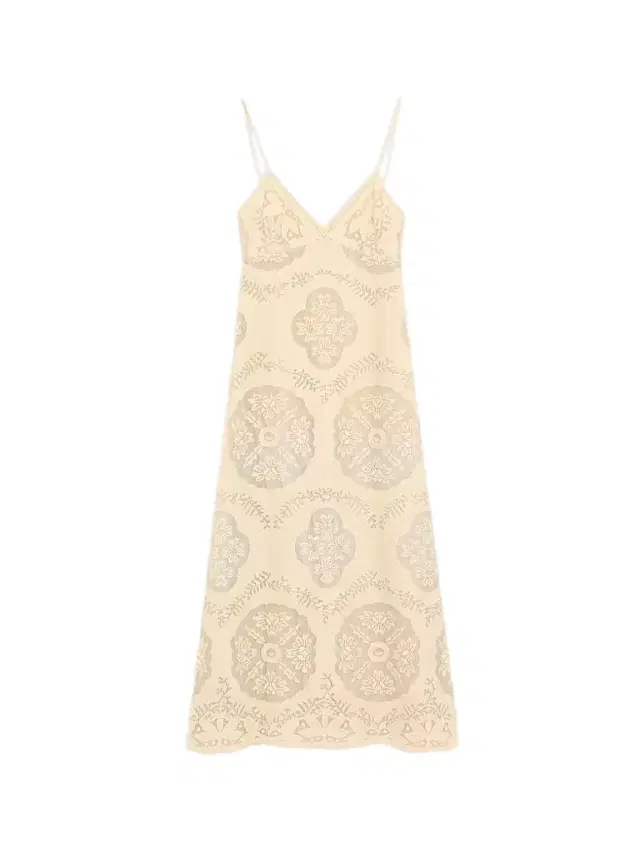 Valentino Garavani Women's Midi Dress in Floral Stamp Blanket - Ecru Silver