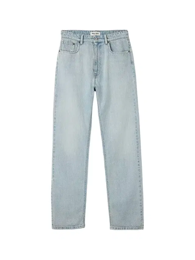 Miu Miu Women's Five-Pocket Washed Denim Jeans - Blue