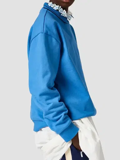 Miu Miu Women's Cotton Fleece Sweatshirt - Blue - Size Large | Thumbnail 5 Miu Miu Women's Cotton Fleece Sweatshirt - Blue - Size Large | Thumbnail 5