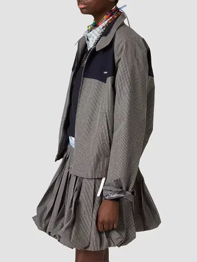 Miu Miu Women's Gingham Check Blouson Jacket - Grey - Size 0 | Thumbnail 5 Miu Miu Women's Gingham Check Blouson Jacket - Grey - Size 0 | Thumbnail 5