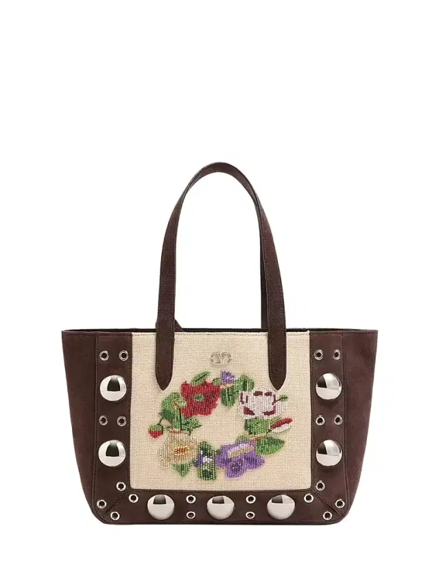 Valentino Garavani Women's Nellcote Embroidered  Tote Bag - Ebony Multicolor