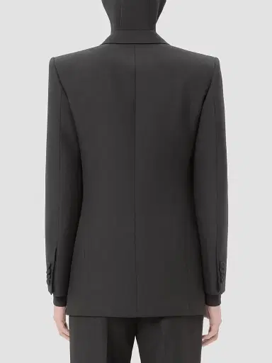 Valentino Garavani Men's Double-Breasted Wool Gabardine Jacket - Black | Thumbnail 5