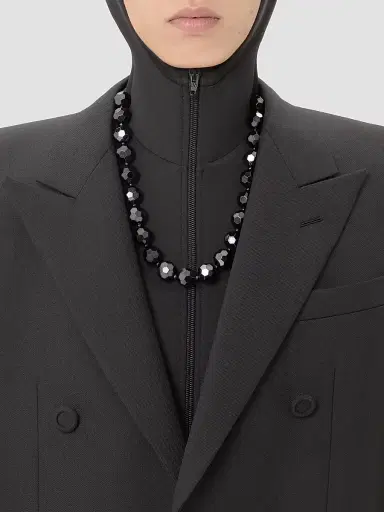Valentino Garavani Men's Double-Breasted Wool Gabardine Jacket - Black | Thumbnail 6