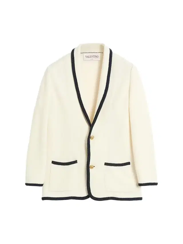 Valentino Garavani Men's Single-Breasted Wool and Cotton Jacket - Butter Indigo