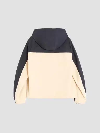 Valentino Garavani Men's Nylon Hooded Windbreaker with VLogo Patch - Navy Red Blue | Thumbnail 2
