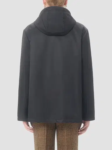 Valentino Garavani Men's Nylon Hooded Windbreaker Jacket with VLogo Patch - Black | Thumbnail 5