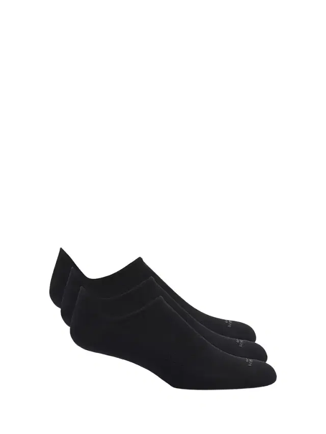 Marcoliani Men's Invisible No-Show Socks 3-Pack - Black