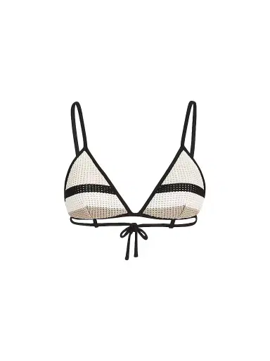 Brunello Cucinelli Women's Cotton Net Knit Bikini Top | Thumbnail 1 Brunello Cucinelli Women's Cotton Net Knit Bikini Top | Thumbnail 1