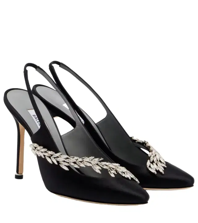 Balenciaga x Manolo Blahnik satin slingback pumps