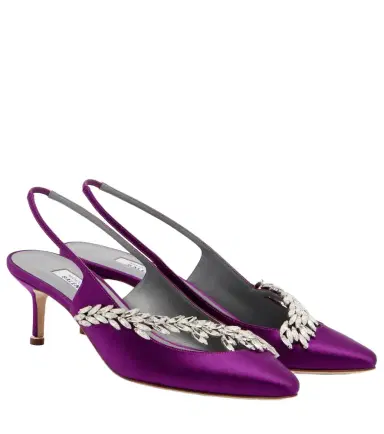 Balenciaga x Manolo Blahnik satin slingback pumps | Thumbnail 1 Balenciaga x Manolo Blahnik satin slingback pumps | Thumbnail 1