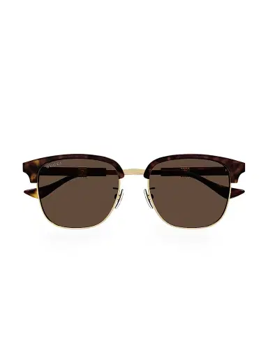 Gucci Men's Running Web Panthos 55MM Sunglasses - Havana Gold Brown | Thumbnail 1 Gucci Men's Running Web Panthos 55MM Sunglasses - Havana Gold Brown | Thumbnail 1