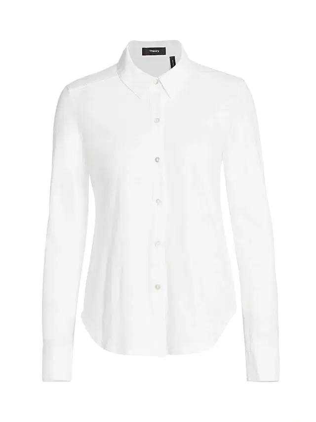 Theory Women's Riduro Organic Cotton Shirt - White