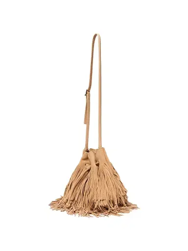 SIMKHAI Women's Marena Fringed Suede Crossbody Bag - Light Camel | Thumbnail 2