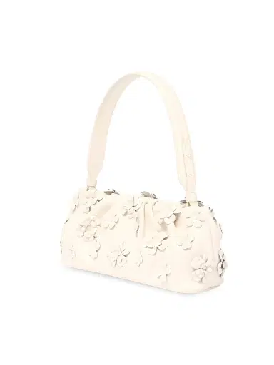 SIMKHAI Women's Harlow Flower-Appliqué Leather Shoulder Bag - | Thumbnail 2