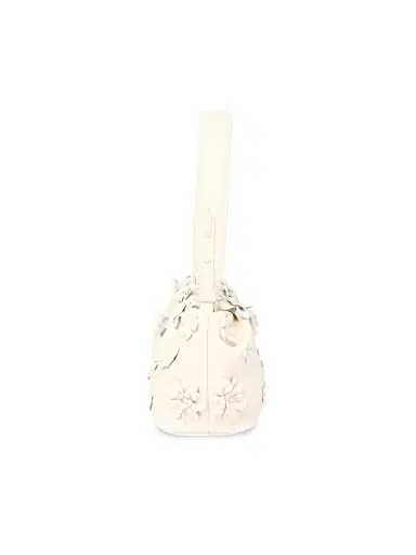 SIMKHAI Women's Harlow Flower-Appliqué Leather Shoulder Bag - | Thumbnail 3