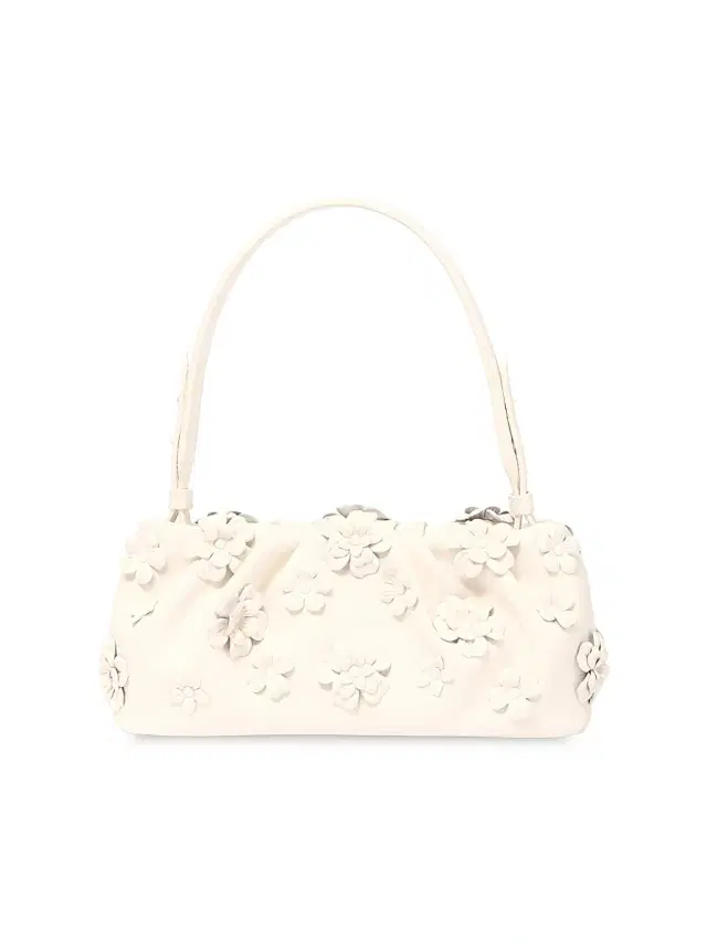 SIMKHAI Women's Harlow Flower-Appliqué Leather Shoulder Bag -