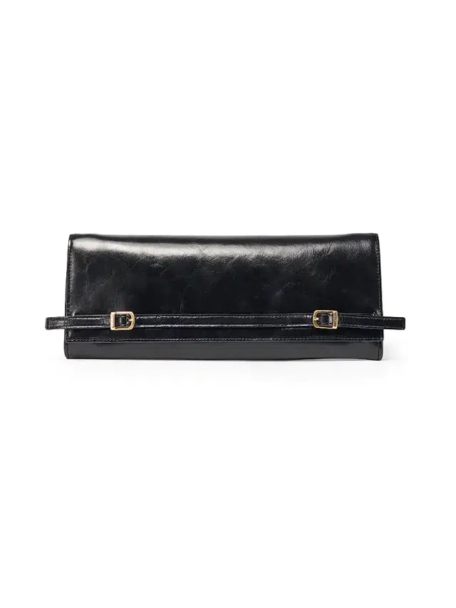 Women's River East West Moto Leather Clutch - Black