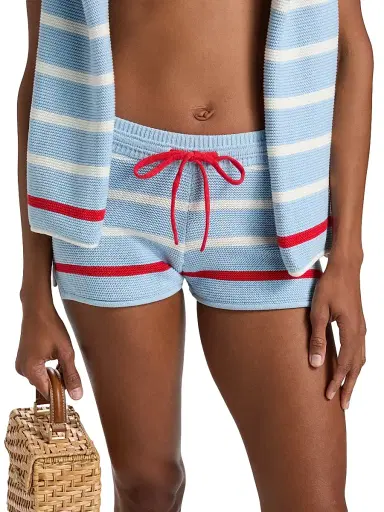 Solid & Striped Women's The Hudson Stripe Knit Shorts - Americana | Thumbnail 3