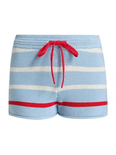 Solid & Striped Women's The Hudson Stripe Knit Shorts - Americana | Thumbnail 1