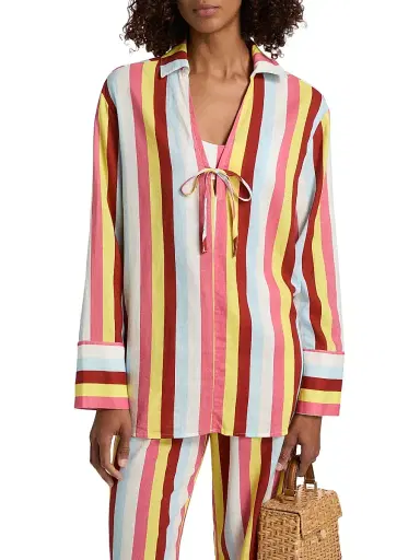 Solid & Striped Women's The Livia Stripe Linen-Blend Tunic - Symi Stripe - Size XS | Thumbnail 3 Solid & Striped Women's The Livia Stripe Linen-Blend Tunic - Symi Stripe - Size XS | Thumbnail 3